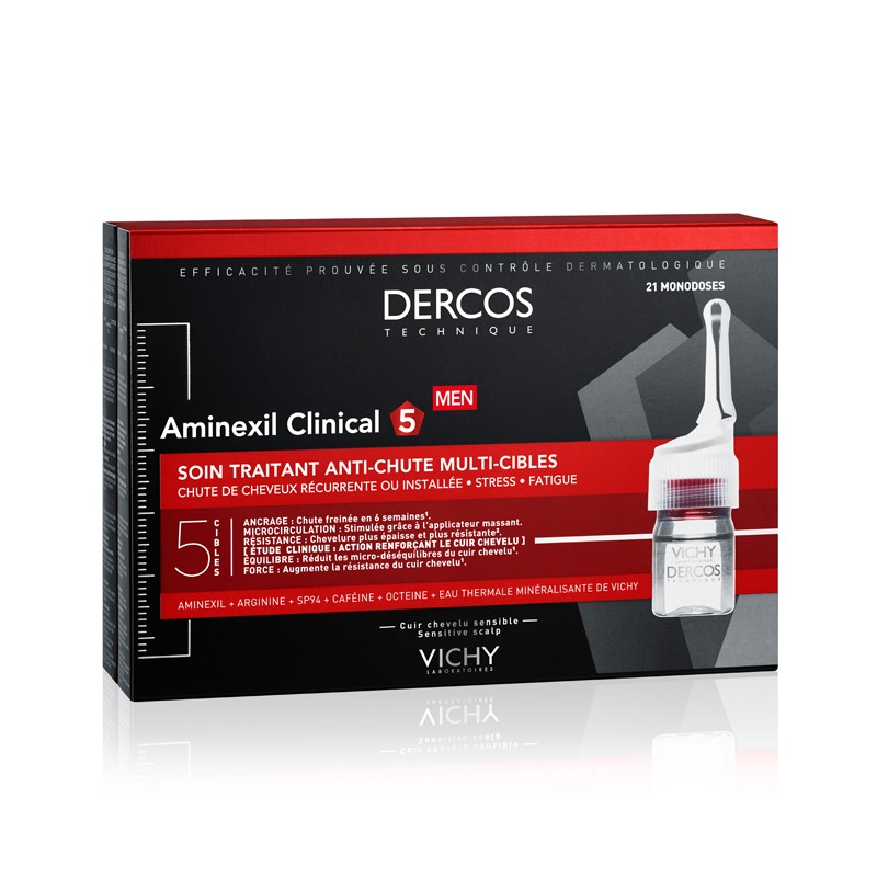 VICHY Dercos Aminexil Clinical 5 Hombre 21 Monodosis
