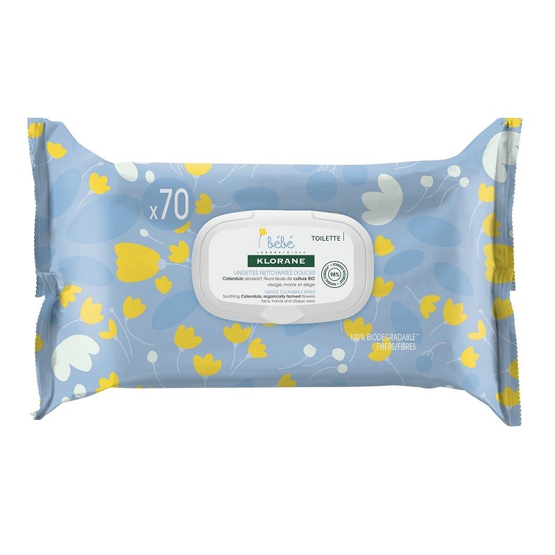 KLORANE BABY Sanfte Reinigungstücher Calendula 70 Einheiten KLORANE BABY Sanfte Reinigungstücher Calendula 70 Einheiten