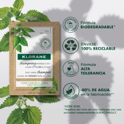 KLORANE Shampoo Mask 2 in 1 BIO Nettle and Clay 8 Sachets