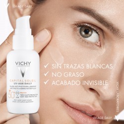 VICHY Capital Soleil UV-AGE Daily SPF50+ Water Fluid Acabado Invisible 40ml