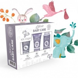 ELIFEXIR Baby Care Travel Kit Shampoo Gel + Leite Corporal Hidratante + Creme para Área da Fralda