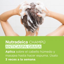 ISDIN Nutradeica Shampooing Antipelliculaire Gras Mode d'emploi 400 ml