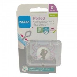 MAM Perfect Silikon-Schnuller +0M (Pink Rat)