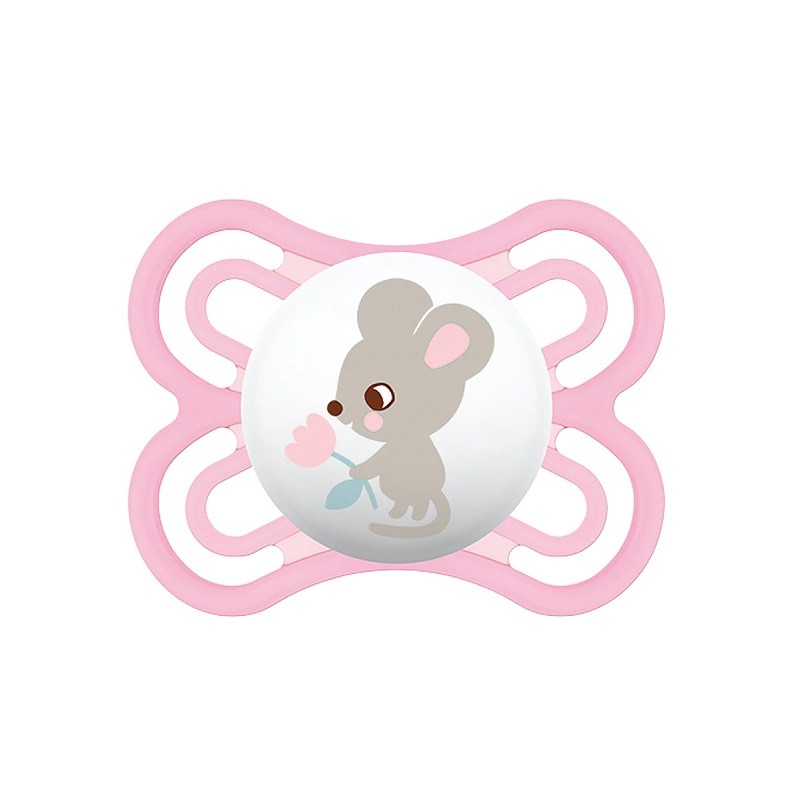 MAM Perfect Silikon-Schnuller +0M (Pink Rat)