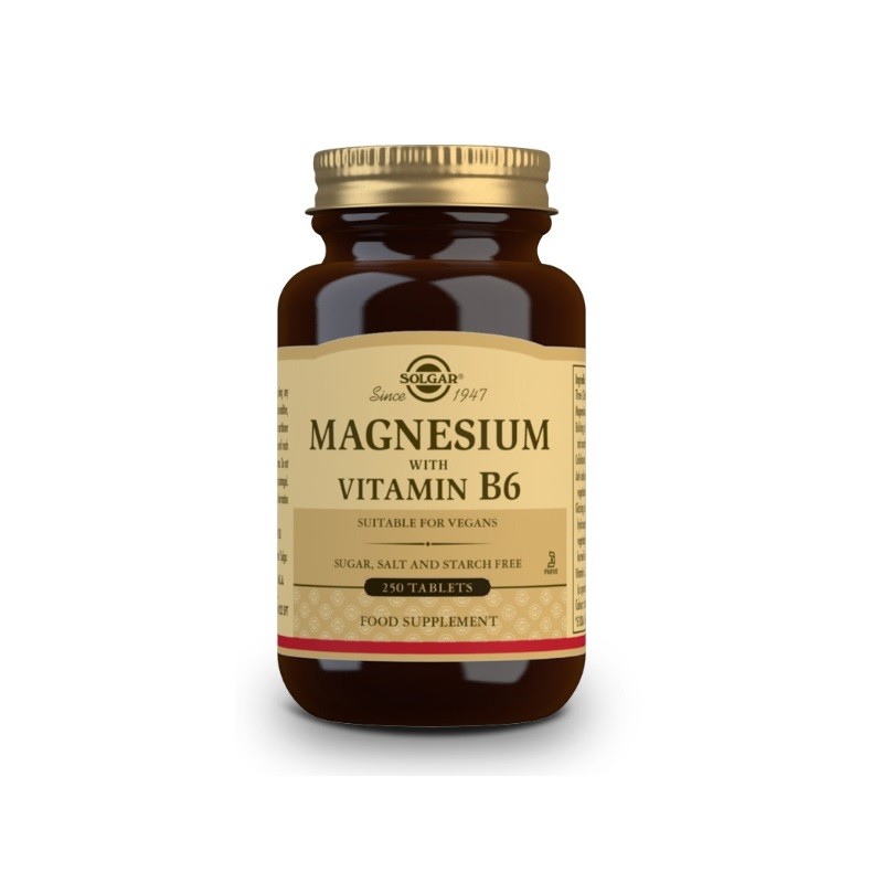 SOLGAR Magnesium + Vitamin B6 (250 Tablets)