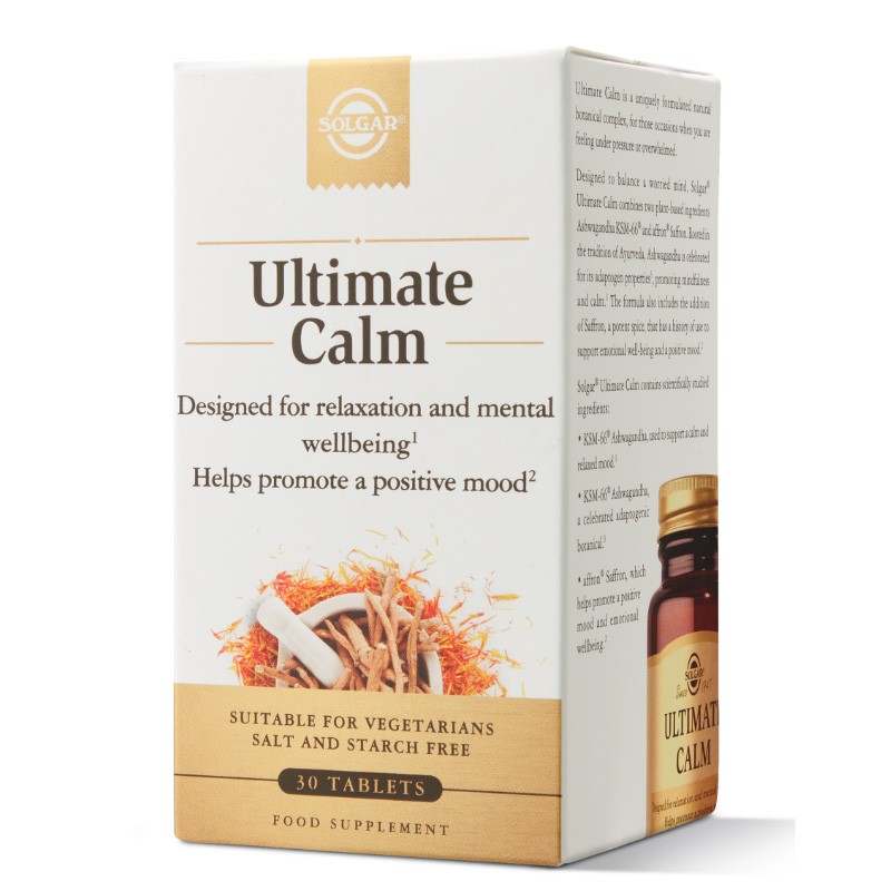 SOLGAR Ultimate Calm 30 compresse per il relax e il benessere mentale SOLGAR Ultimate Calm 30 compresse per il relax e il benessere mentale