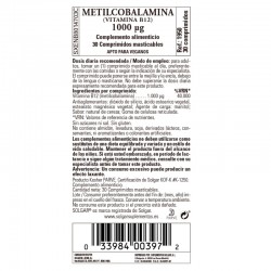 SOLGAR Vitamina B12 Metilcobalamina 30 comprimidos sublinguais