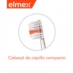 Escova de dentes manual anti-cárie ELMEX meia cabeça compacta