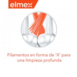 ELMEX Cepillo de Dientes Manual AntiCaries Medio filamentos en X