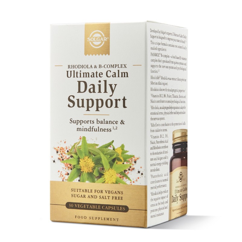 SOLGAR Ultimate Daily Calm mit Rhodiola und Panmol B-Komplex 30 Kapseln SOLGAR Ultimate Daily Calm mit Rhodiola und Panmol B-Komplex 30 Kapseln