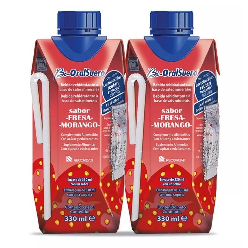 Siero probiotico bi-orale al gusto di fragola 2x330 ml Siero probiotico bi-orale al gusto di fragola 2x330 ml