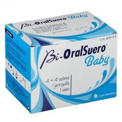 Bi-OralSuero Baby 4 + 4 Sobres + 1 Jeringuilla + 1 Vaso