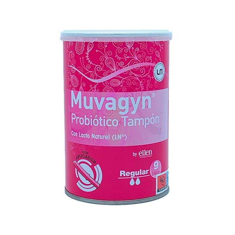 MUVAGYN Tampón Probiótico Regular con Aplicador 9 uds
