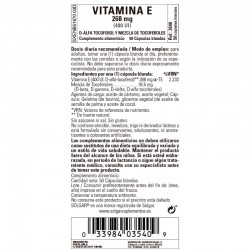 SOLGAR Vitamine E 400 UI (268 mg) 50 capsules molles