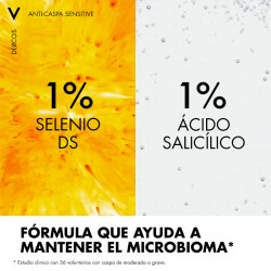 VICHY Dercos Sensitive Shampoo Anticaspa 200ml com selênio ácido salicílico