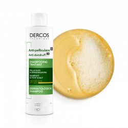 VICHY Dercos Shampoing Antipelliculaire Cheveux Secs 200 ml soulage les démangeaisons