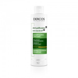 VICHY Dercos Shampoing Antipelliculaire Cheveux Secs 200 ml parfum menthe