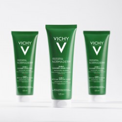 VICHY Normaderm 3 in 1 Exfoliating Cleanser and Mask 125ml unclogs pores