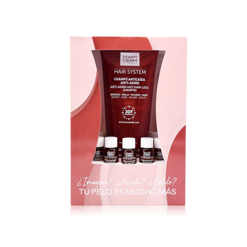 MARTIDERM Hair System Pack Anti-Haarausfall-Shampoo 200ml + 28 Ampullen