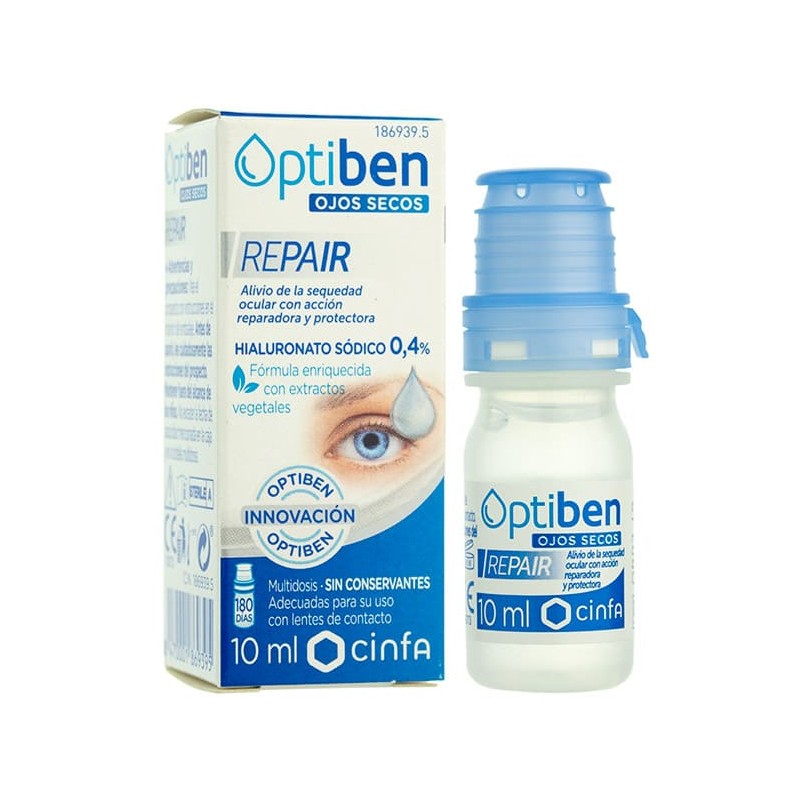 Optiben Ojos Secos Repair Colirio 10ml Hidrata y Repara【ENVÍO 24hrs】