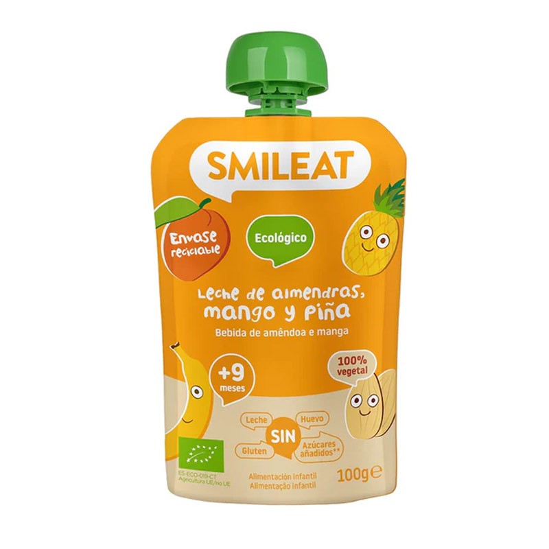SMILEAT Beutel Mandelmilch mit Mango und Ananas 100gr SMILEAT Beutel Mandelmilch mit Mango und Ananas 100gr