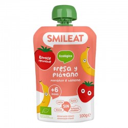 SMILEAT Pouch Almond Milk with Strawberry and Banana 100gr