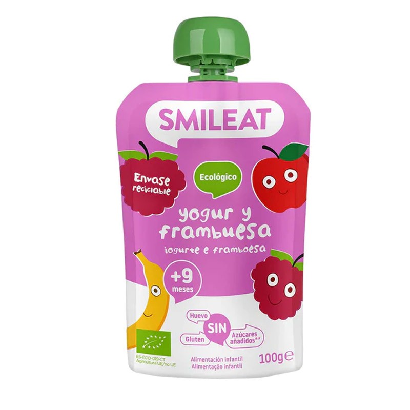 SMILEAT Sachet de Yaourt et Framboise 100gr