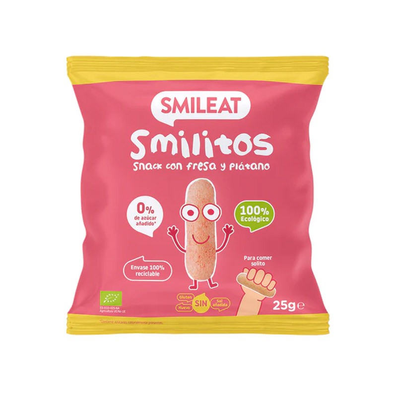 SMILEAT Smilitos Fraise et Banane Bio 25 gr
