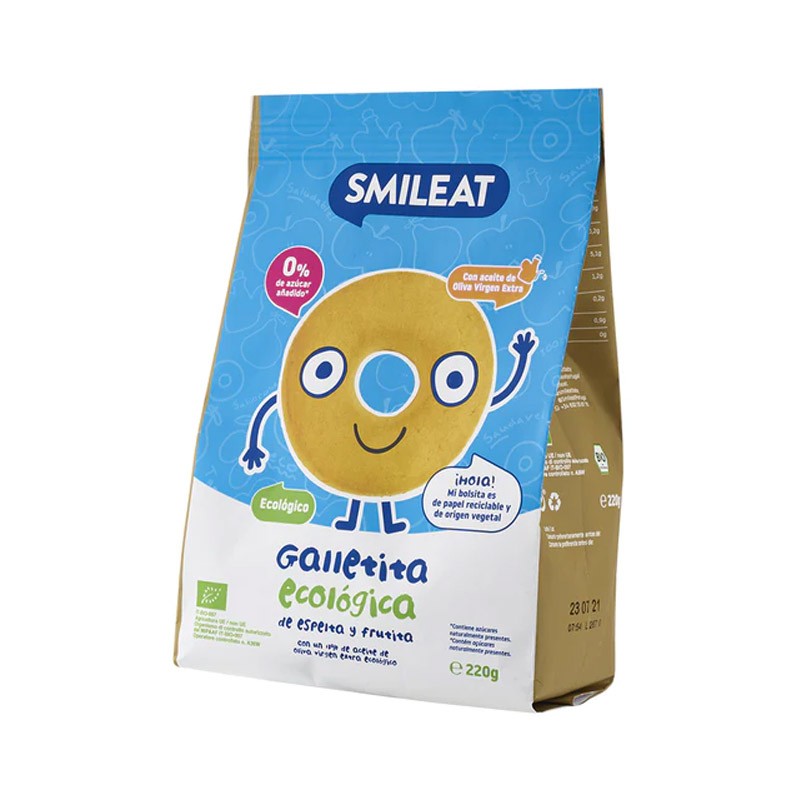 SMILEAT Biscuits Épeautre et Fruits Bio 200 gr