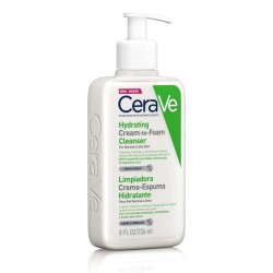 CERAVE Crema - Espuma Hidratante Limpiadora 236ml elimina maquillaje