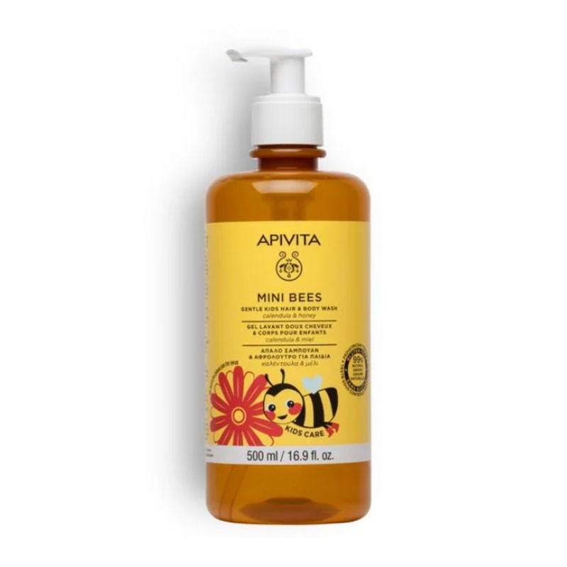 Apivita Kids Mini Bees Shampoo Suave Calêndula Mel Gel 500 ml