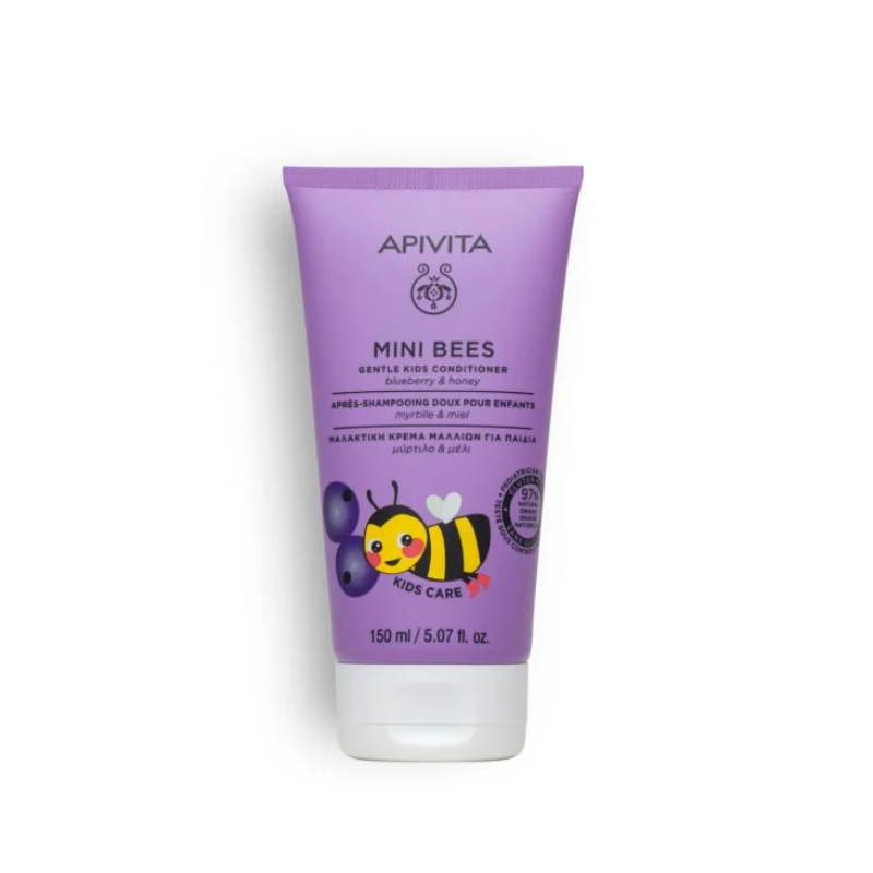 Apivita Kids Mini Bees Après-shampooing doux pour enfants Myrtille et Miel 150 ml Apivita Kids Mini Bees Après-shampooing doux pour enfants Myrtille et Miel 150 ml