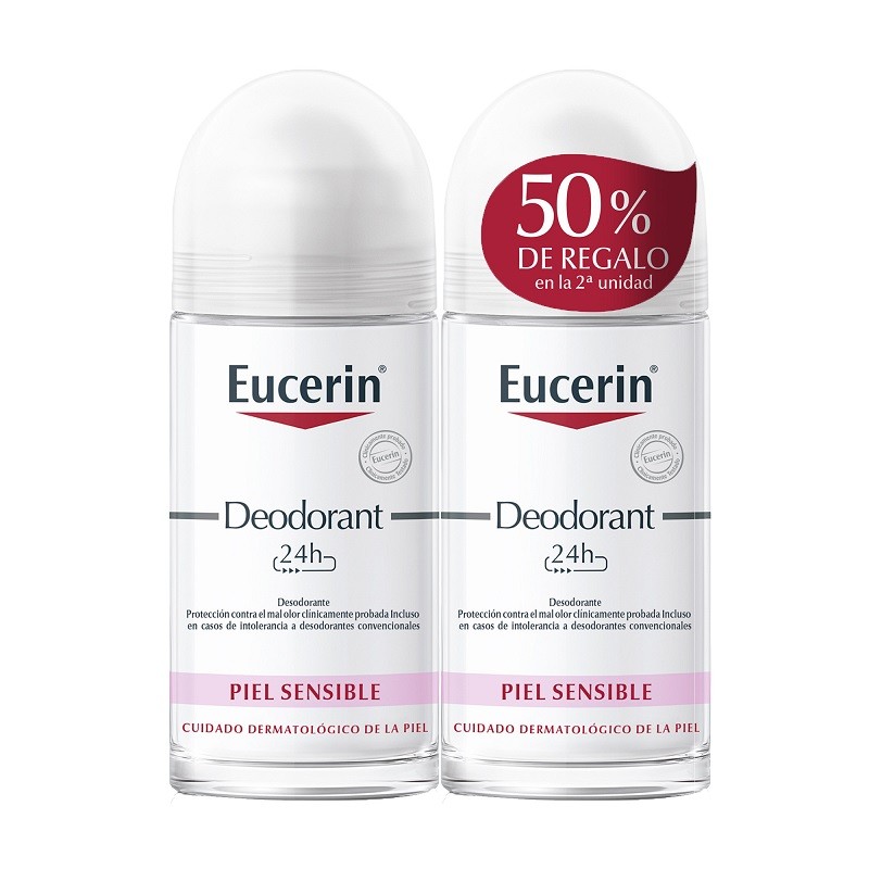EUCERIN Deodorante Pelli Sensibili 24H Roll-On DUPLO 2x50ml EUCERIN Deodorante Pelli Sensibili 24H Roll-On DUPLO 2x50ml