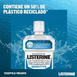 Listerine Advanced Defense Sensitive Fresh Mint 500ml recycled container