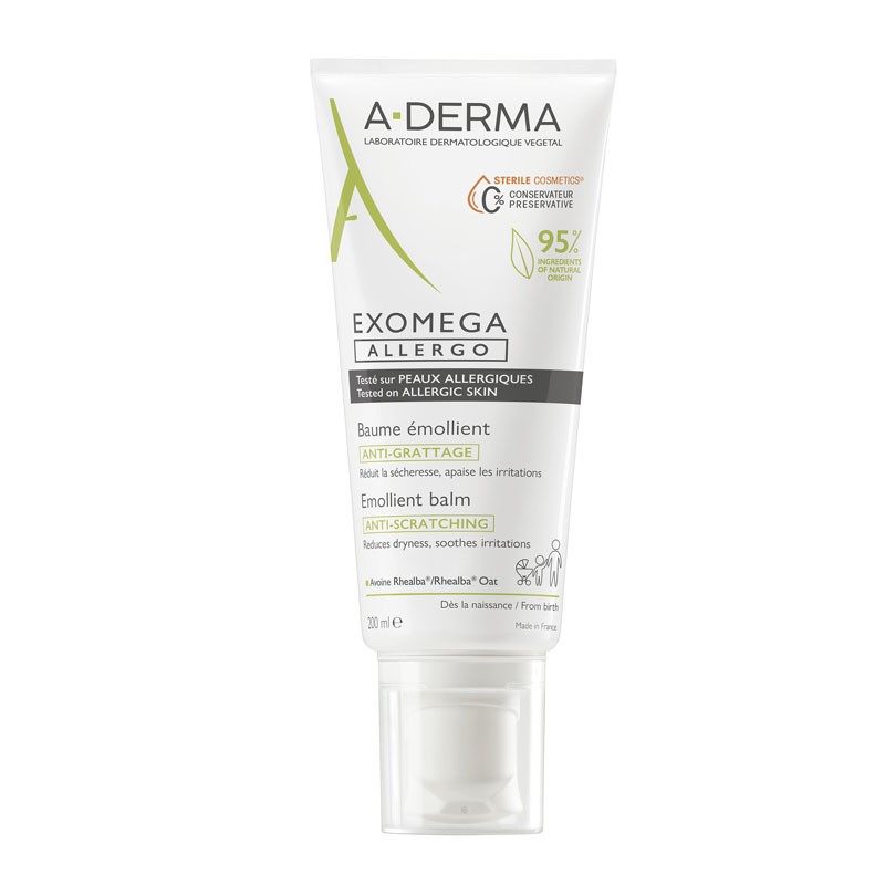 A-DERMA Exomega Allergo Balsamo Emolliente Antigraffio 200ml A-DERMA Exomega Allergo Balsamo Emolliente Antigraffio 200ml