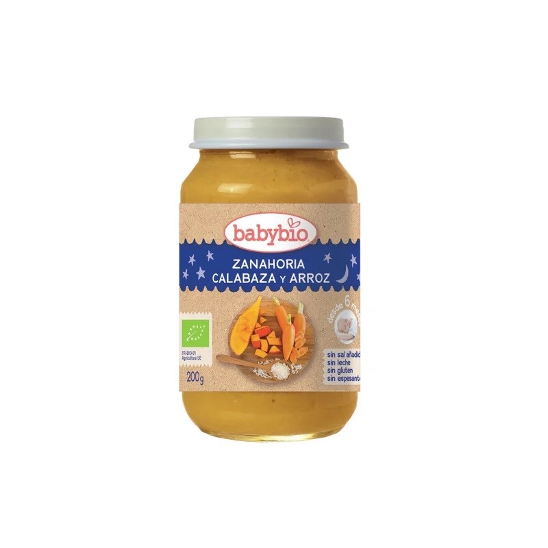BABYBIO Good Night Vasetto BIO Carota, Zucca e Riso +6m 200g BABYBIO Good Night Vasetto BIO Carota, Zucca e Riso +6m 200g