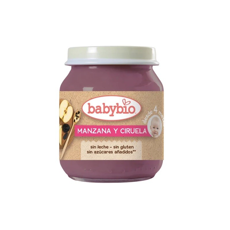 BABYBIO Bio-Obstglas Apfel und Pflaume +4m 130g