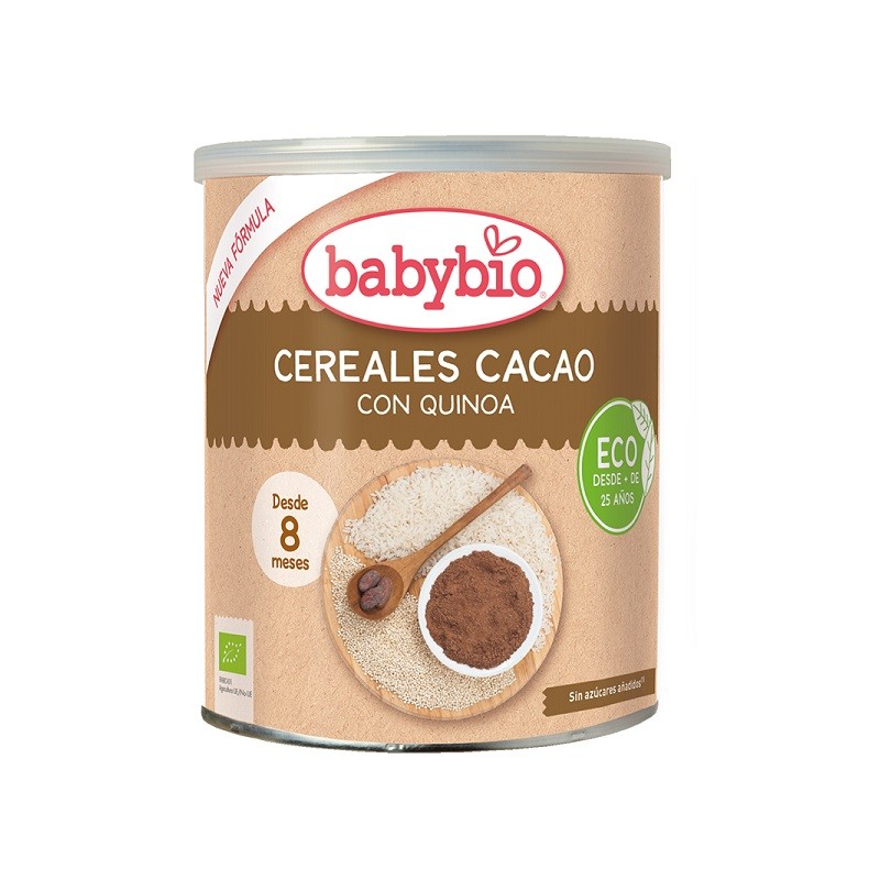 BABYBIO Organic Cocoa Cereals with Quinoa +8m 220g