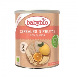 BABYBIO Cereales 3 Frutas con Quinoa BIO +6m 220g