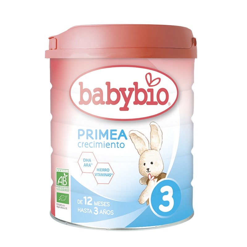 BABYBIO Primea 3 BIO Leite de Crescimento +12m 800g