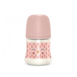 SUAVINEX Premium Bonhomía Baby Bottle +0m Silicone SX Pro Physiological 150ml (Pink Owl)