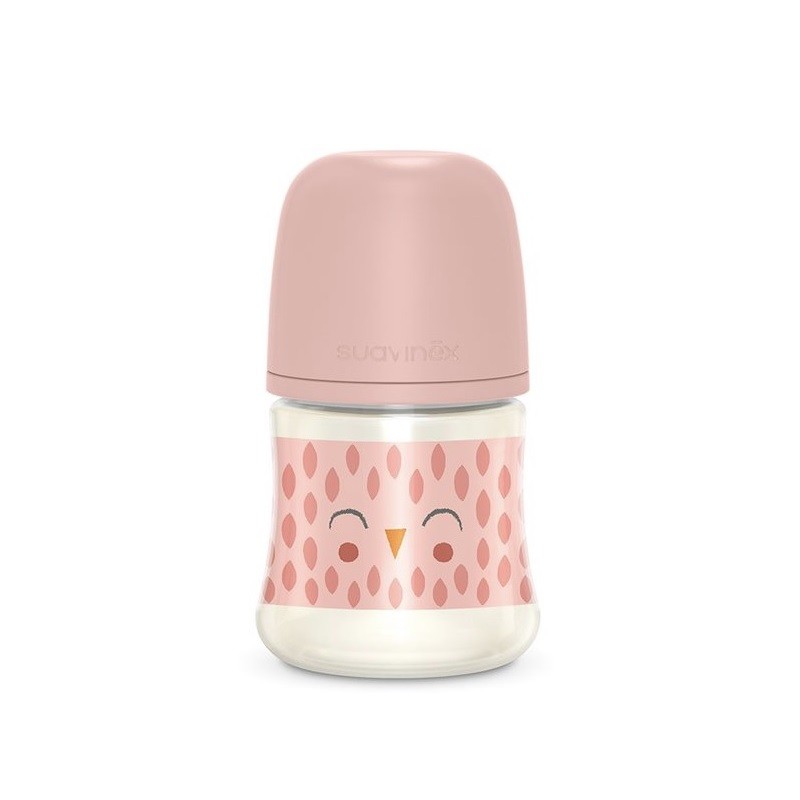 SUAVINEX Premium Bonhomía Biberon +0m Silicone SX Pro Physiological 150ml (Gufo Rosa) SUAVINEX Premium Bonhomía Biberon +0m Silicone SX Pro Physiological 150ml (Gufo Rosa)