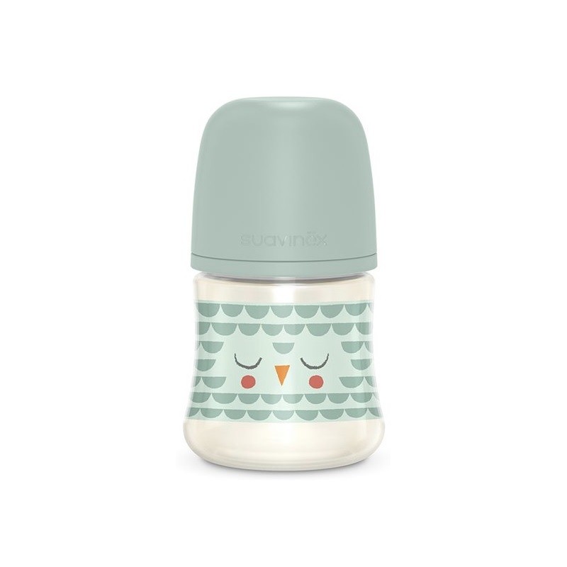SUAVINEX Premium Bonhomía Mamadeira +0m Silicone SX Pro Fisiológico 150ml (Coruja Verde) SUAVINEX Premium Bonhomía Mamadeira +0m Silicone SX Pro Fisiológico 150ml (Coruja Verde)