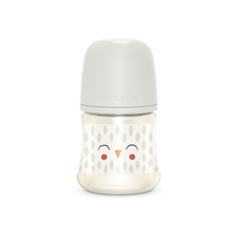 SUAVINEX Premium Bonhomía Baby Bottle +0m Silicone SX Pro Physiological 150ml (White Owl)