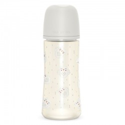 SUAVINEX Premium Bonhomía Baby Bottle +6m SX Pro Physiological Silicone 360ml (White Owls)