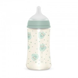 SUAVINEX Premium Bonhomía Baby Bottle +3m SX Pro Physiological Silicone 270ml (Green Owls)