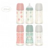 SUAVINEX Premium Bonhomía Babyflasche +3m SX Pro Physiologisches Silikon 270ml (Pink Owl)