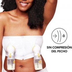 MEDELA Top Extracción Hands-Free Blanco Talla XL sin compresion al pecho
