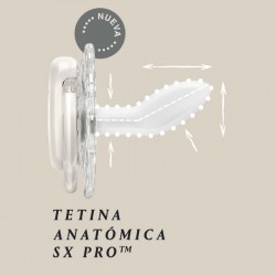 SUAVINEX Premium Bonhomía Tétine Anatomique en Silicone 0-6 Mois (Chouette Blanche)