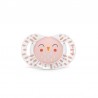 SUAVINEX Ciuccio Premium Bonhomía Tettarella fisiologica in silicone +18 mesi (Gufo Rosa)